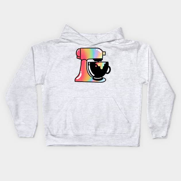 Rainbow mixer Kids Hoodie by avadoodle